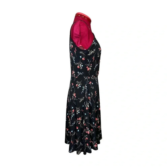 Gilli fit and flare jersey scoop  neck sleeveless floral midi dress - Picture 3 of 5